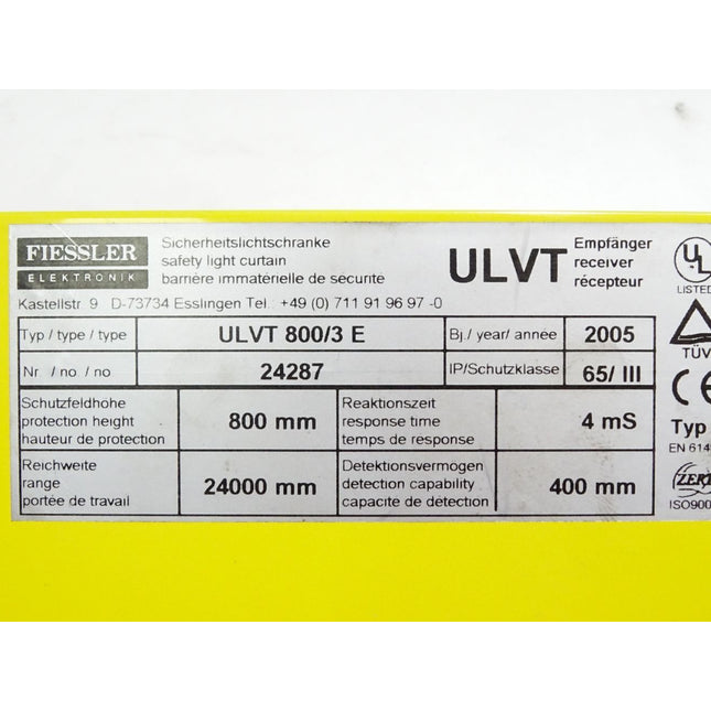 Fiessler Sicherheitslichtschranke ULVT 800/3 E ULVT800/3E ULVT 24287 Empfänger - Maranos.de