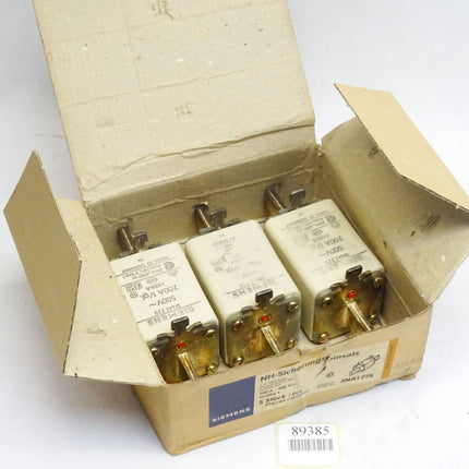Siemens NH-Sicherungseinsatz 200A 500V~ / 3NA1225 / Inhalt : 3 Stück / Neu OVP - Maranos.de