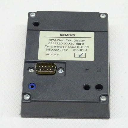 Siemens 6SE3190-0XX87-0BF0 OPM-Clear Text Display 6SE3 190-0XX87-0BF0 E:A - Maranos.de