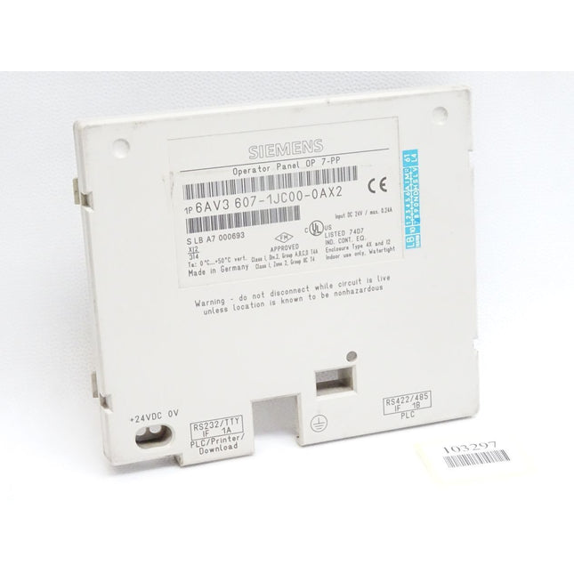 Siemens Backcover Rückschale Panel OP7-PP 6AV3607-1JC00-0AX2 6AV3 607-1JC00-0AX2 - Maranos.de