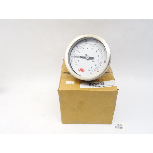 Ingersoll Rand manometer -1...9bar -10...130psi Kl. 1,0 / Neu - Maranos.de