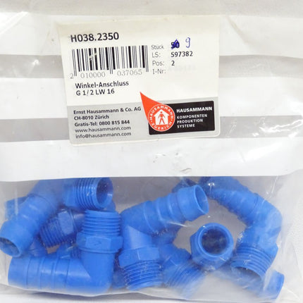 Hausammann H038.2350 Winkel-Anschluss G1/2 LW16 / Inhalt:9 Stück / Neu OVP - Maranos.de