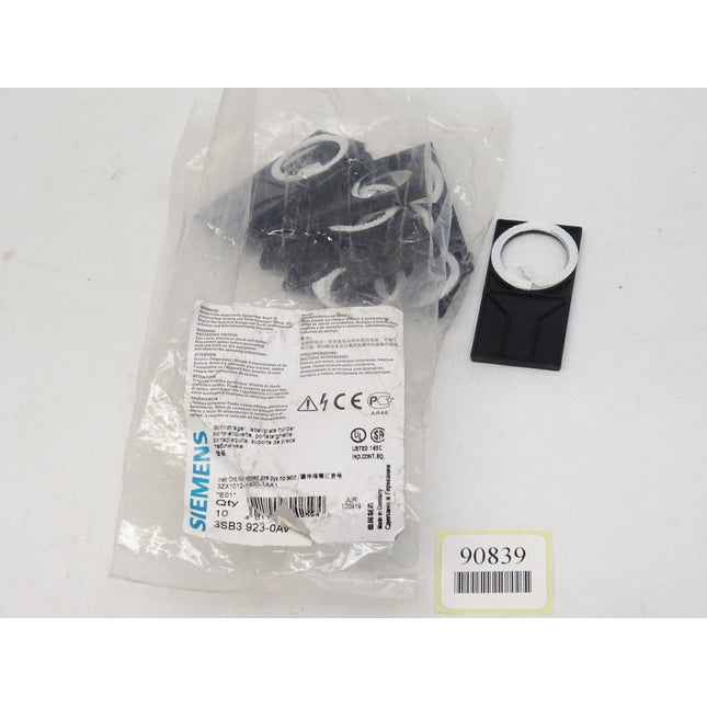 Siemens Schildträger 3SB3923-0AV / Inhalt : 10 Stück / Neu OVP - Maranos.de