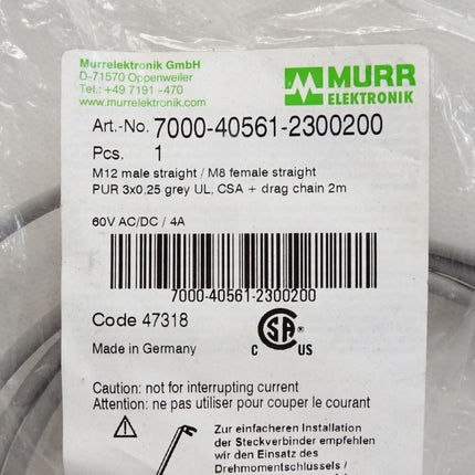 Murr Elektronik Kabel 7000-40561-2300200 / Neu OVP - Maranos.de