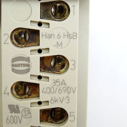 Harting Stecker Stift Han6HsB-M + Buchse Han6HsB-F Kontakteinsatz-Halterung - Maranos.de