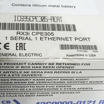 Fanuc GE iC695CPE305-AEAT RX3i CPE305 / Neu OVP versiegelt - Maranos.de