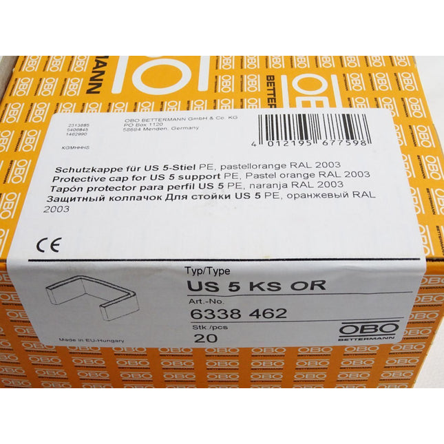 OBO Bettermann Schutzkappe für US 5-Stiel US 5 KS OR US5KSOR 6338462 Inhalt:20 Stück / Neu OVP - Maranos.de