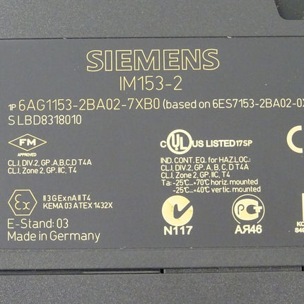 Siemens SIPLUS ET200M IM153-2 6AG1153-2BA02-7XB0 / 6AG1 153-2BA02-7XB0 NEU-OVP - Maranos.de