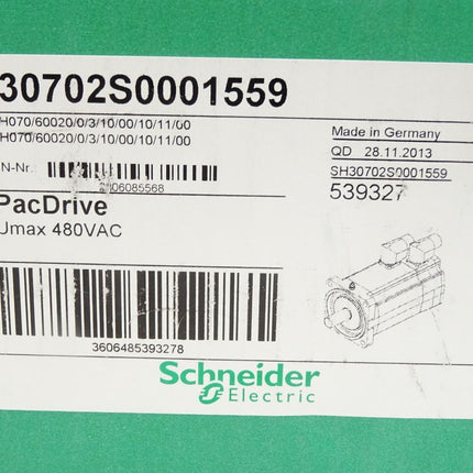 Schneider Electric Servomotor SH30702S0001559 SH070/60020/0/3/10/00/11/00 SH3 070 6000-8000rpm 1.19kW - Maranos.de