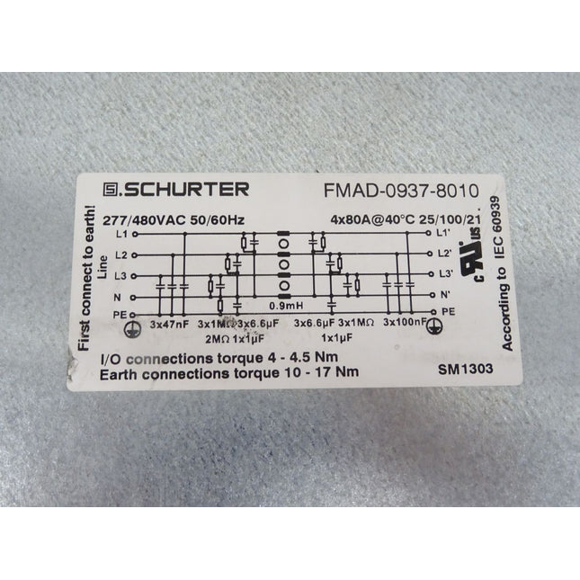 Schurter FMAD-0937-8010 /  Power Line Filters FMAD Input filter 80A - Maranos.de