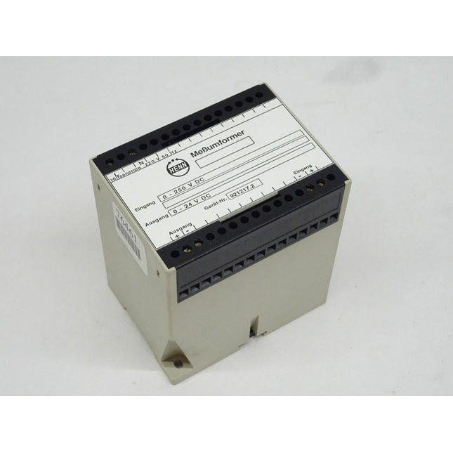 HENN Meßumformer 921217.2  E: 0 - 250 V DC / A: 0 - 24 V DC Hilfsenergie 220 V 50 Hz - Maranos.de