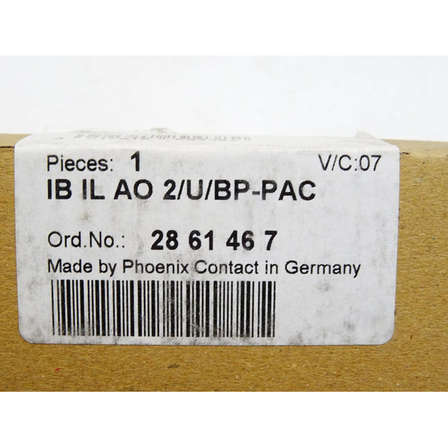 Phoenix Contact 2861467 IB IL AO 2/U/BP-PAC Analogmodul / Neu OVP - Maranos.de