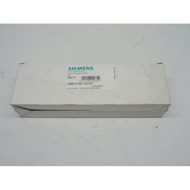 Siemens 5x 3SB1000-1LC01 Push-Pull-Not Aus 3SB1 000-1LC01 Neu-versiegelt - Maranos.de