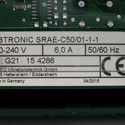 Vibtronic SRAE-C50/01-1-1 Steuerung für Magnetantriebe neu-OVP - Maranos.de