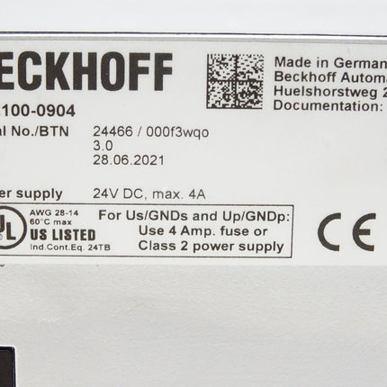 Beckhoff CX2100-0904 / Netzteil mit integrierter USV - Maranos.de