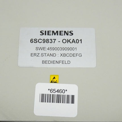 Siemens 6SC9837-0KA01 Bedienfeld 6SC9 837-0KA01 - Maranos.de