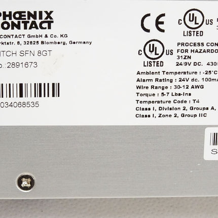 Phoenix Contact Industrial Ethernet Switch 2891673 FL SWITCH SFN 8GT - Maranos.de