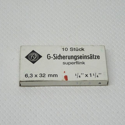 FSP 203 000 G-Sicherungseinsatz 6,3x32mm 10stk Neu-OVP - Maranos.de