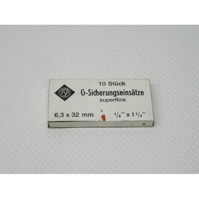 FSP 203 000 G-Sicherungseinsatz 6,3x32mm 10stk Neu-OVP - Maranos.de