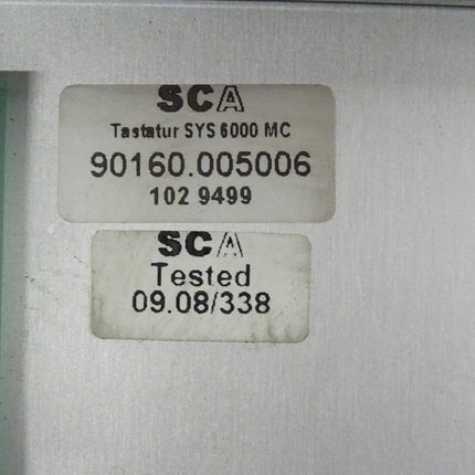SCA Schucker SYS6000MC / 90160.005006 / 1029499  Tastatur Panel - Maranos.de