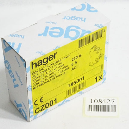 Hager Hilfsschalter 1OE+1S CZ001 186001 / Neu OVP - Maranos.de