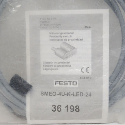 Festo Näherungsschalter SMEO-4U-K-LED-24 36198 / Neu OVP - Maranos.de