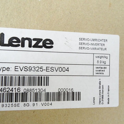 Lenze Servo-Umrichter 5.5kW 13462416 EVS9325-ESV004 / Neu OVP - Maranos.de