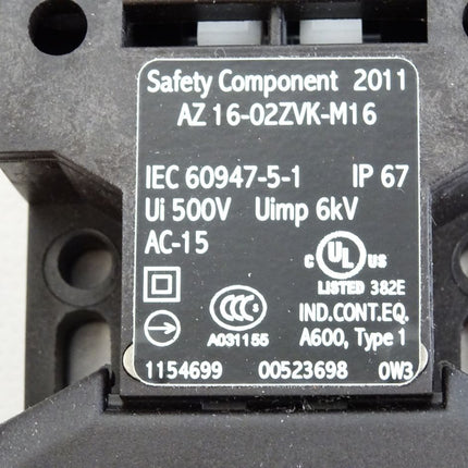 Schmersal Sicherheitsschalter 1154699 AZ 16-02ZVK-M16 / Neu OVP - Maranos.de