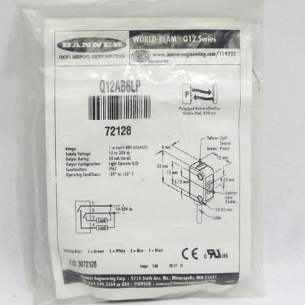 Banner Turck Q12AB6LP Photoelectric Sensor / Neu OVP - Maranos.de