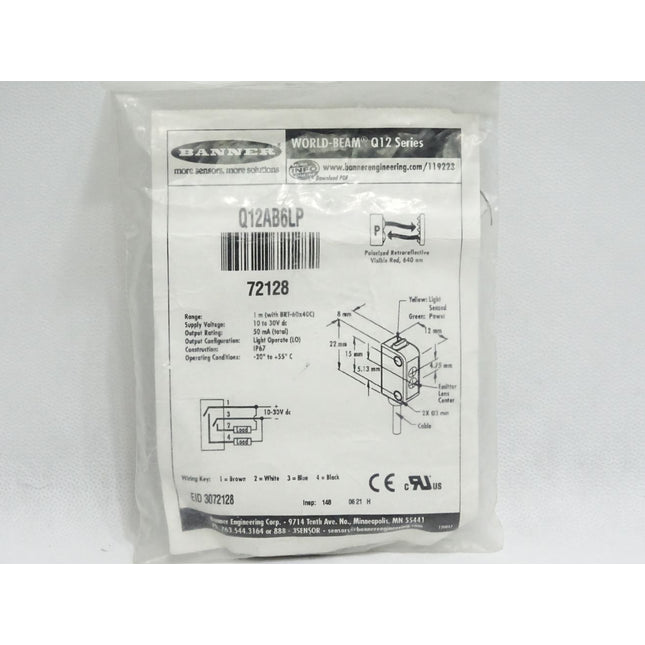 Banner Turck Q12AB6LP Photoelectric Sensor / Neu OVP - Maranos.de