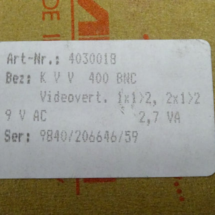 MHM Electronic KVV400BNC Videoverteiler 4030018 neu-versiegelt - Maranos.de