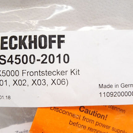 Beckhoff AX5000 Frontstecker Kit ZS4500-2010  (X01, X02, X03, X06) / Inhalt :  4 Stecker / Neu OVP - Maranos.de