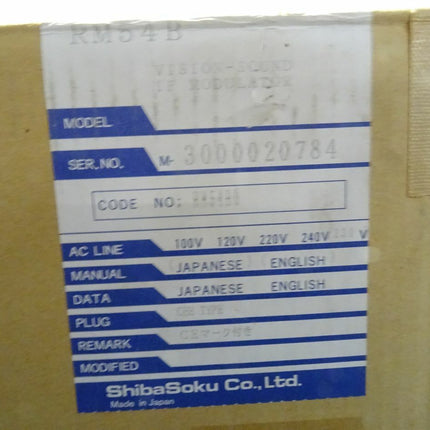 ShibaSoku RM54B Vision-Sound IF Modulator GP-IB neu-OVP - Maranos.de