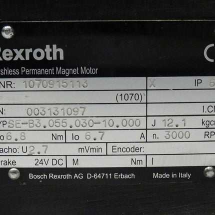 Rexroth SE-B3.055.030-10.000 Brushless Permanent Magnet Motor 1070915113 - Maranos.de