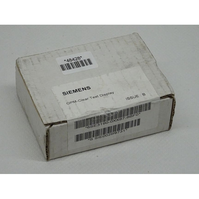 Siemens 6SE3190-0XX87-8BF0 OPM-Clear Text Display 6SE3 190-0XX87-0BF0 E:B Neu-OVP - Maranos.de