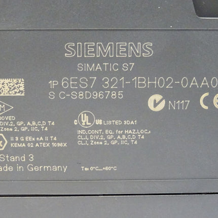 Siemens S7-300 SM321 6ES7321-1BH02-0AA0 / 6ES7 321-1BH02-0AA0 (mit Klappe und ohne Stecker) - Maranos.de