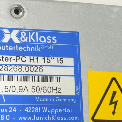 Janich & Klass Master-PC H1 15" I5 Bedienterminal High Power Bediengerät-Monitor - Maranos.de