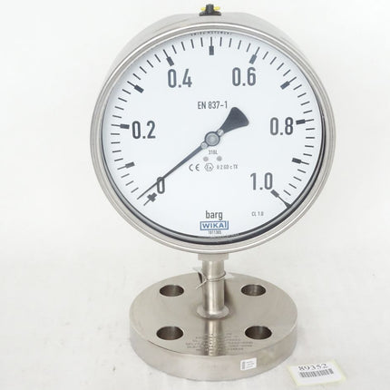 Wika Manometer nach EN 837-1 mit angebautem Druckmittler 0...+1 barg / 9226.01 990.26 / Neu - Maranos.de