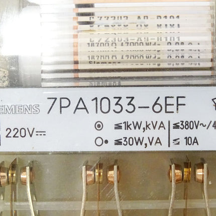 Siemens 7PA1033-6EF 10A Relay - Maranos.de