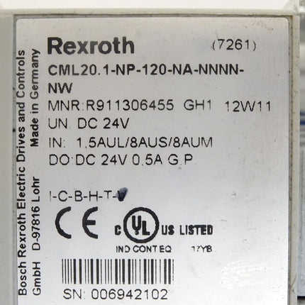Rexroth CML20.1-NP-120-NA-NNNN-NW / R911306455 - Maranos.de