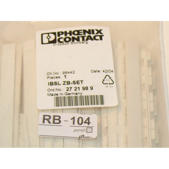 Phönix Contact  IBSL ZB-SET 2721989 Beschriftungschilder - 49x á 5 Stück - Maranos.de