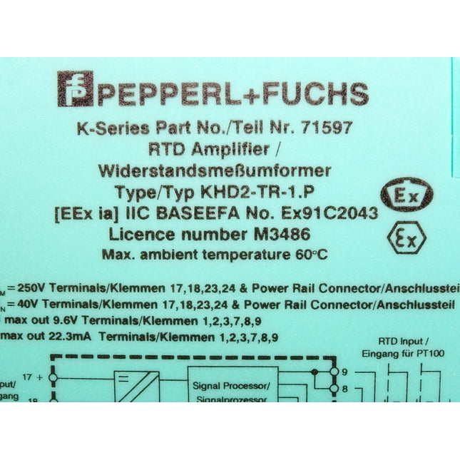 Pepperl+Fuchs 71597 RTD Amplifier Widerstandsmeßumformer KHD2-TR-1.P / Neu OVP - Maranos.de