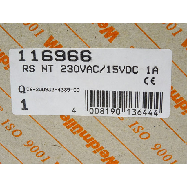 Weidmüller 116966 / RS NT 230VAC/15VDC 1A / Neu OVP - Maranos.de