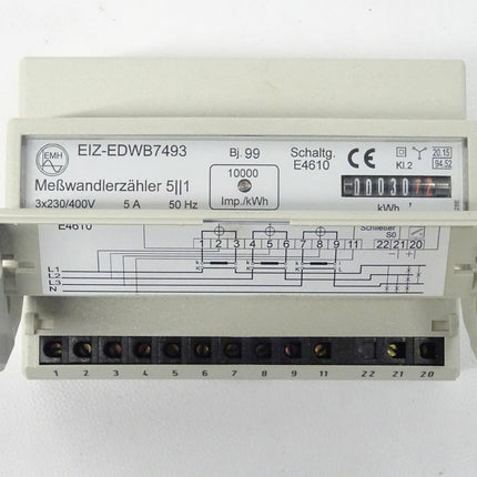 Schell GmbH & Co. KG Schellcount 3 / 420005 / EMH EIZ-EDWB7493 / 4-L-Drehstrom-Messwandlerzähler / OVP - Maranos.de