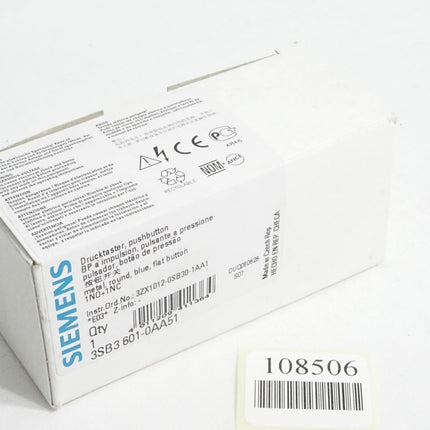 Siemens Drucktaster 3SB3601-0AA51 / Neu OVP - Maranos.de