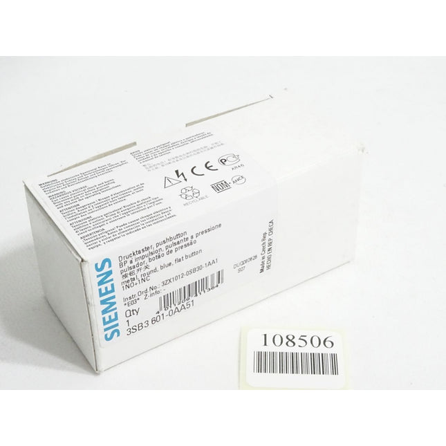 Siemens Drucktaster 3SB3601-0AA51 / Neu OVP - Maranos.de