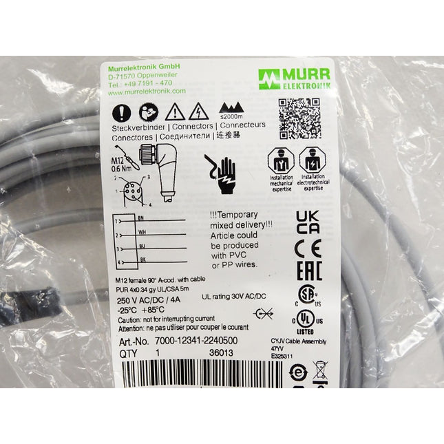 Murr Elektronik Steckverbinder 7000-12341-2240500 / Neu OVP - Maranos.de