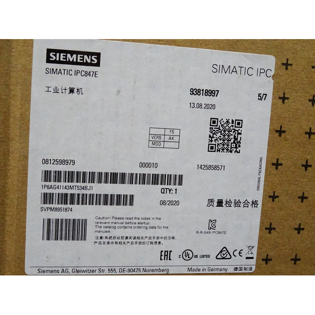 Siemens Simatic Industrial PC IPC847E 6AG4114-3MT53-4BJ1 6AG4 114-3MT53-4BJ1 / Neu OVP - Maranos.de