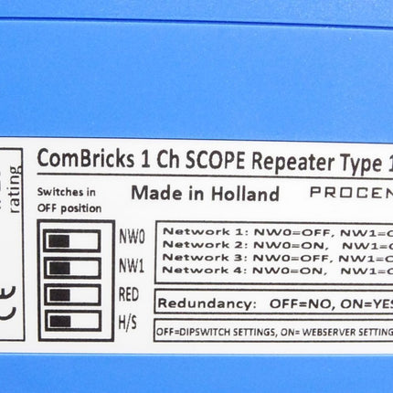 Procentec ComBricks Standard monitoring Kit 101-200QBS 1 Channel SCOPE Repeater 1 + Head Station 1B 101-20011A / Neu OVP - Maranos.de