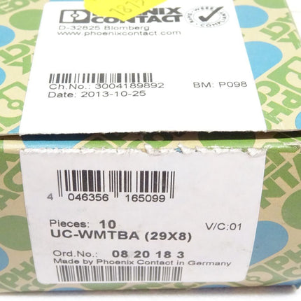 Phoenix Contact UC-WMTBA (29X8) 0820183 / Inhalt : 10 Stück /  Neu OVP - Maranos.de